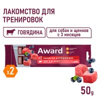 Лакомство д/собак и щенков AWARD Тренировочные с говядиной и черникой, 50 г Лакомство д/собак и щенков AWARD Тренировочные с говядиной и черникой, 50 г