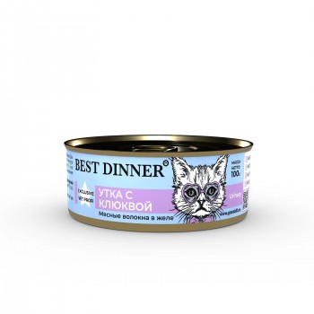 Best Dinner Vet Profi Urinary Exclusive консервы для кошек, утка с клюквой, 100 г
