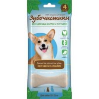 Лакомство д/собак Зубочистики с кальцием для средних пород, 4 шт Лакомство д/собак Зубочистики с кальцием для средних пород, 4 шт