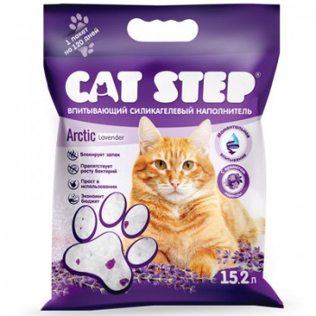 Наполнитель силикагелевый Cat Step Lavender, 15 л