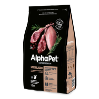 AlphaPet Superpremium для кошек стерилизованных ягненок индейка 1,5 кг