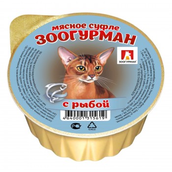 Зоогурман ламистер. мясное суфле для кошек с рыбой 100 г
