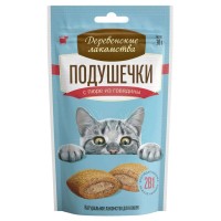 Лакомство д/кошек Деревенские лакомства подушечки с пюре из говядины, 30 г