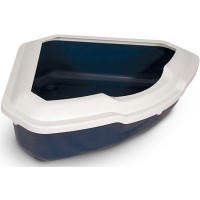 Туалет угловой с бортом темно-синий 56,5х42,5х15 см CT-03 