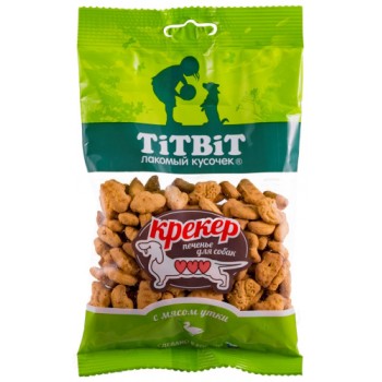 Лакомство TiTBiT д/собак, Крекер с мясом утки печенье 0,1 кг