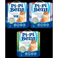 Наполнитель минеральный Pi-Pi-Bent DeLuxe Classic комкующийся 5 кг