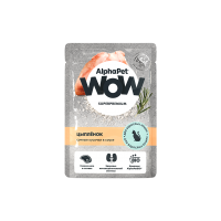 AlphaPet WOW пауч для кошек цыпленок кусочки в соусе 85 г