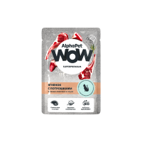 AlphaPet WOW пауч для кошек ягненок потрошки ломтики с соусе 85 г