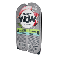 AlphaPet WOW консервы д/кошек нежные ломтики кролика с потрошками в соусе, 80 г