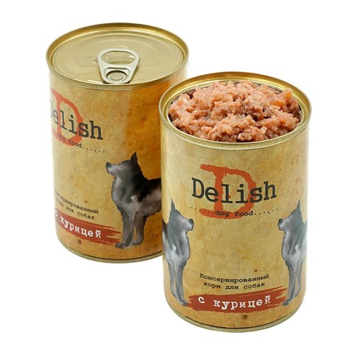 Delish, консервы д/собак курица, 400 г Delish, консервы д/собак курица, 400 г