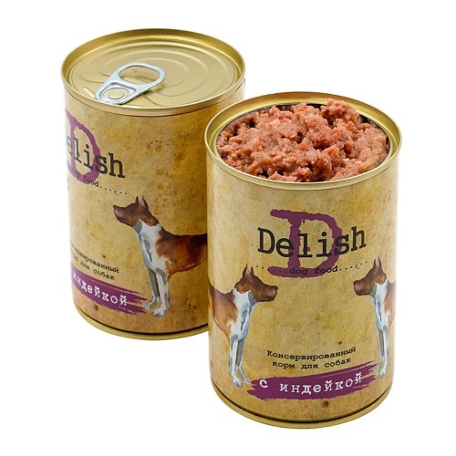 Delish, консервы д/собак индейка, 400 г Delish, консервы д/собак индейка, 400 г
