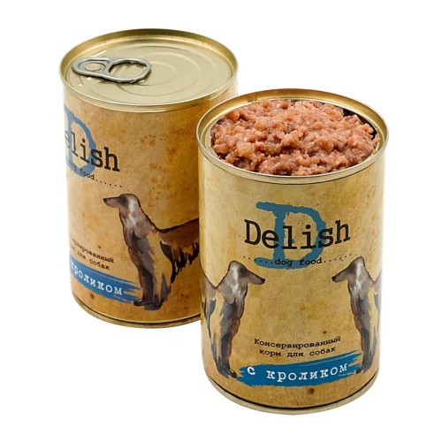 Delish, консервы д/собак кролик, 970 г Delish, консервы д/собак кролик, 970 г