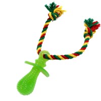 Игрушка д/собак DogLike Соска с канатом (зеленая)
