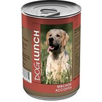 Дог Ланч, консервы д/собак мясное ассорти в желе 410 г