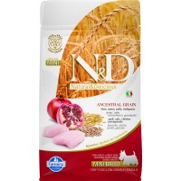 Farmina N&D Low grain корм д/собак мелк. пород курица/спельта/овес/гранат 2,5 кг