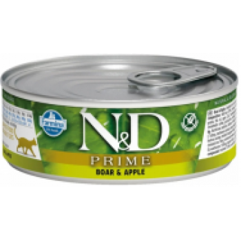 Farmina N&D Cat консервы для кошек кабан яблоко 70 гр