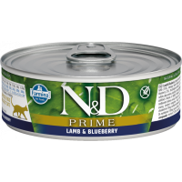 Farmina N&D Cat Prime консервы для кошек ягненок черника 70 г