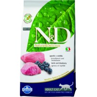 Farmina N&D Cat для кошек беззерновой ягненок  черника 10 кг Farmina N&D Cat для кошек беззерновой ягненок  черника 10 кг