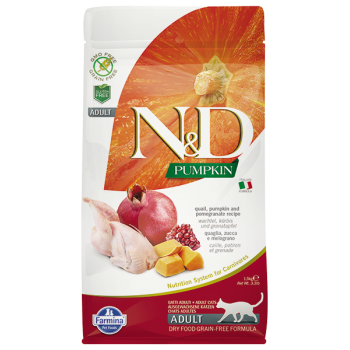 Farmina N&D Cat Prime корм д/взрослых кошек перепел/гранат/тыква 1,5 кг