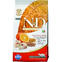 Farmina N&D Cat Low Grain для кошек треска апельсин 300 г