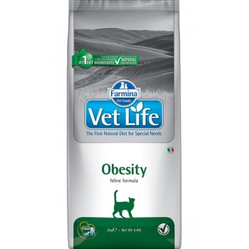 Farmina Vet Life Cat Obesity для кошек страдающих ожирение 5 кг