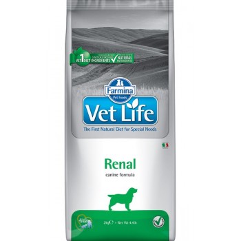 Farmina Vet Life Dog Renal для собак при заболеваниях почек 2 кг