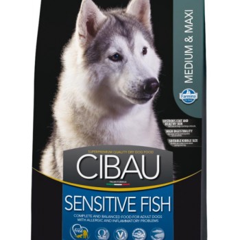Farmina Cibau Sensitive,  корм д/взр. собак средних и крупных пород с рыбой, 2,5 кг