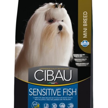 Farmina Cibau Sensitive Mini,  корм д/взр. собак мелк. пород с рыбой, 2,5 кг
