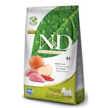 Farmina N&D Prime Dog Boar Apple Adult Mini беззерновой для собак мелких пород мясом кабана 2.5 кг