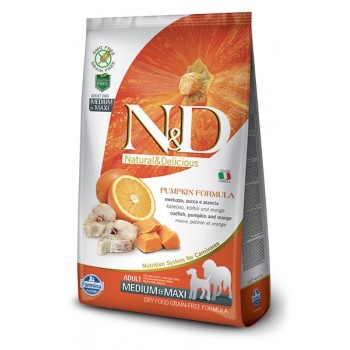  Farmina N&D Dog Ocean Medium & Maxi для собак треска апельсин тыква 2.5 кг