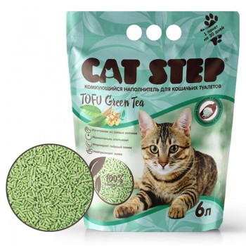 Наполнитель растительный Cat Step Tofu Green Teal комкующийся 6 л