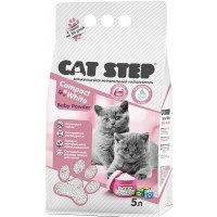 Наполнитель минеральный Cat Step Compact White для котят комкующийся, 5 л