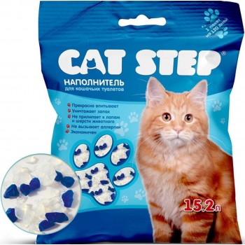 Наполнитель силикагелевый Cat Step Arctic Blue, 15,2 л
