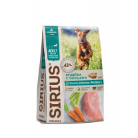 Sirius сухой для собак крупных пород индейка/овощи 2 кг