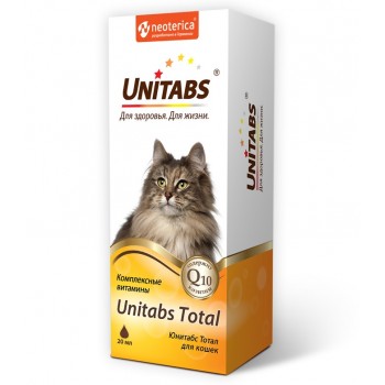 Витаминное лакомство д/кошек Unitabs Total витаминно-минеральный комплекс, 20 мл