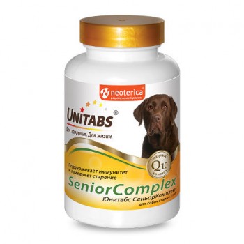 Витаминное лакомство д/собак старше 7 лет, Unitabs Senior Complex Q10 комплекс, 100 шт. 