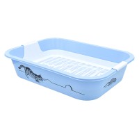 Туалет д/кошек ZooExpress МЕГАКИС с сеткой и рисунком 45,5*34*10 см