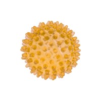 Игрушка д/собак ZooOne ПВХ мяч массажный 10 см прозрачный желтый