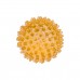 Игрушка д/собак ZooOne ПВХ мяч массажный 6 см прозрачный желтый