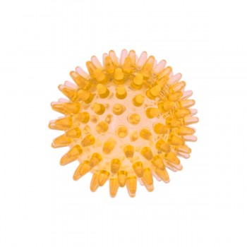 Игрушка д/собак ZooOne ПВХ мяч массажный 5,5 см прозрачный желтый