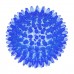Игрушка д/собак ZooOne ПВХ мяч массажный 9 см прозрачный синий