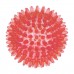 Игрушка д/собак ZooOne ПВХ мяч массажный 9 см прозрачный красный