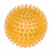 Игрушка д/собак ZooOne ПВХ мяч массажный 9 см прозрачный желтый