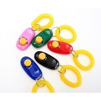 Кликер д/дрессировки с кнопкой и браслетом