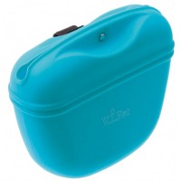 Сумка для лакомства силиконовая в форме яблока с магнитным замком (ГОЛУБАЯ)