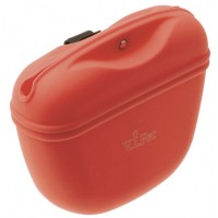 Сумка для лакомства силиконовая в форме яблока с магнитным замком (КРАСНАЯ)