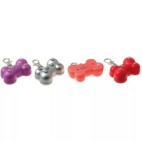 Маячок на ошейник в виде кости (6 диодов)