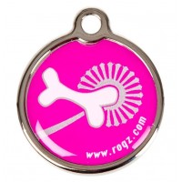 Адресник Rogz L Pink Bone, 3,1 см металл IDM31BN