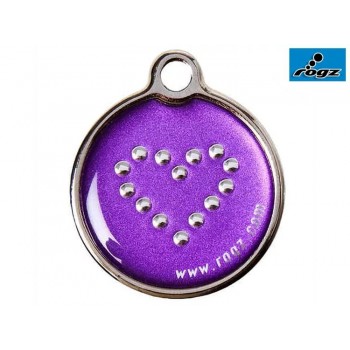 Адресник Rogz L Purple Chrome, 3,1 см металл IDM31BJ