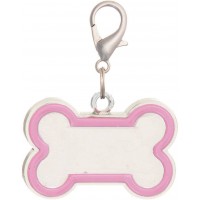 Адресник-косточка розовая 30*16 мм